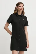 Sukienki - Lacoste sukienka kolor czarny mini prosta - miniaturka - grafika 1