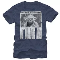 Koszulki męskie - Star Wars Męski T-shirt słowa mądrości, granatowy., 3XL - miniaturka - grafika 1