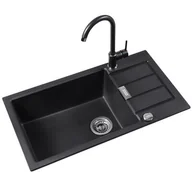 Zlewozmywaki z baterią - FRANKE Sirius S2D 611-78XL 143.0702.722 Onyx + Bateria stojąca - miniaturka - grafika 1