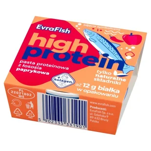 EvraFish High Protein Pasta proteinowa z łososia paprykowa 85 g - Konserwy i dania rybne - miniaturka - grafika 1