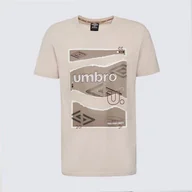 Koszulki męskie - UMBRO T-SHIRT UMBRO GRAPHICS B LOGO BEIGE - Umbro - miniaturka - grafika 1
