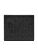 Etui na dokumenty i karty - Calvin Klein Etui na karty kredytowe Embossed Emblem Billfold W/ Coin LV04D1129G Czarny - miniaturka - grafika 1