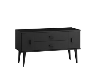 Komoda sosnowa drewniana Venuci nr3 117 cm 2s czarna - Komody - miniaturka - grafika 1
