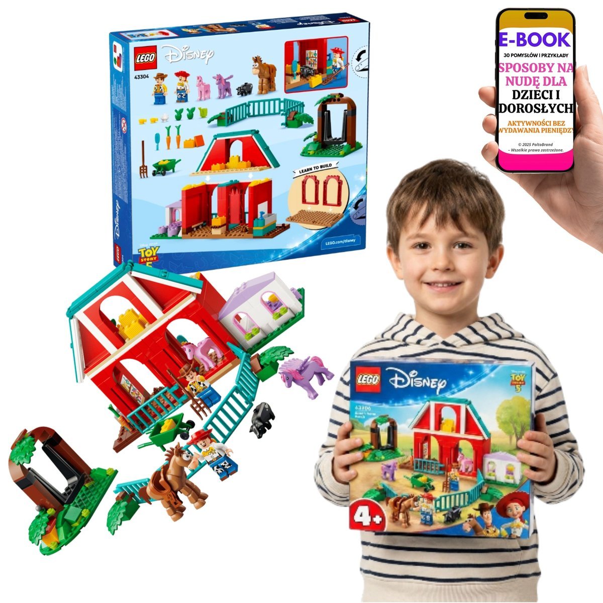 KLOCKI LEGO TOY STORY 43304 Stodoła Konie Jessie Chudy Lego Dla 4 5 6 Latka + E-BOOK-3