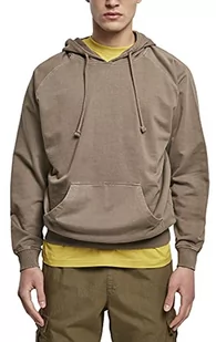 Urban Classics Męska bluza z kapturem Overdyed Hoody, ciemnokhaki., L - Bluzy męskie - miniaturka - grafika 1