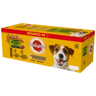 Pedigree Adult saszetka 40x100 g Mix Smaków w Sosie mokra karma pełnoporcjowa dla dorosłych psów kawałki bogate w kurczaka kawałki bogate w mieszankę wołowiny i wątróbki kawałki bogate w indyka - Mokra karma dla psów - miniaturka - grafika 1
