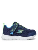 Buty dla chłopców - Skechers Sneakersy Mini Trainer 407305N/NVLM Granatowy - miniaturka - grafika 1