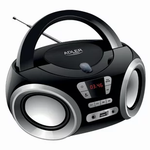 Adler Boombox CD-MP3, USB, Radio FM AD 1181 Czarny AD 1181 - Radioodtwarzacze - miniaturka - grafika 1