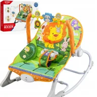 Leżaczki i huśtawki - LEŻACZEK DLA NIEMOWLĄT BUJACZEK KOŁYSKA WIBRACJE MUZYKA ZABAWKI BUJAK - miniaturka - grafika 1