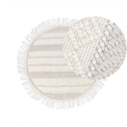 Dywany - Okrągły dywan wełniany ⌀ 140 cm beżowy BALTALAR - miniaturka - grafika 1
