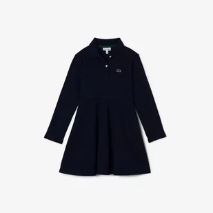 Lacoste dziewczęca sukienka z piki z kołnierzykiem polo - Sukienki i spódniczki dla dziewczynek - miniaturka - grafika 1