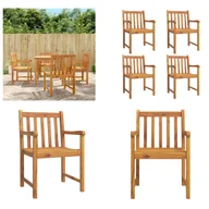 Fotele i krzesła ogrodowe - vidaXL Krzesła ogrodowe 4 szt. 56x55,5x90 cm lite drewno akacjowe - krzesło ogrodowe - krzesła ogrodowe - krzesło zewnętrzne - krzesło tarasowe - miniaturka - grafika 1