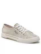 Trampki damskie - Pepe Jeans Tenisówki Brady Party W PLS31439 Złoty - miniaturka - grafika 1