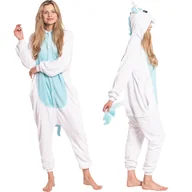 Stroje karnawałowe - Piżama Damska Kombinezon Kigurumi Onesie Jednorożec Niebieski 145-155 cm S - miniaturka - grafika 1