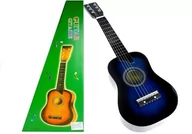 Instrumenty muzyczne dla dzieci - Gitara Drewniana Klasyczna z Kostką Niebieska 60 cm - miniaturka - grafika 1