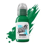 Wyposażenie studia tatuażu - Farba World Famous Limitless Tattoo Ink - Dark Green 2 30ml - miniaturka - grafika 1