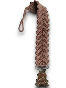 Akcesoria do smoczków - Zawieszka do smoczka szydełkowa dla niemowląt Brąz MikaGift - miniaturka - grafika 1