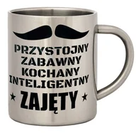 Kubki - Kubek stalowy 321PREZENT Chłopak ZAJĘTY, srebrny, 260 ml - miniaturka - grafika 1