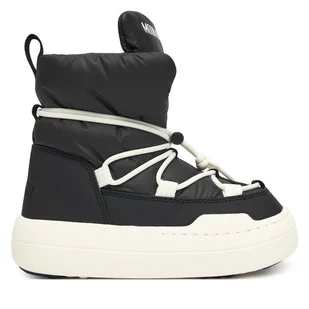 Śniegowce Moon Boot Jr Park lace Mid 80D3440070 S Czarny - Buty dla dziewczynek - miniaturka - grafika 1