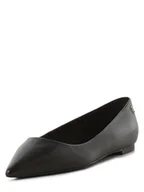 Baleriny - Tommy Hilfiger Skórzane baleriny Kobiety skóra czarny jednolity, 38 - miniaturka - grafika 1