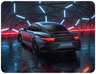 PODKŁADKA POD MYSZKĘ PORSCHE Z IMIENIEM 23x19CM DO LAPTOPA - Podkładki pod mysz - miniaturka - grafika 1