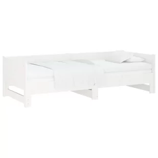 Lumarko Łóżko rozsuwane, białe, lite drewno sosnowe, 2x(80x200) cm - Łóżka - miniaturka - grafika 4