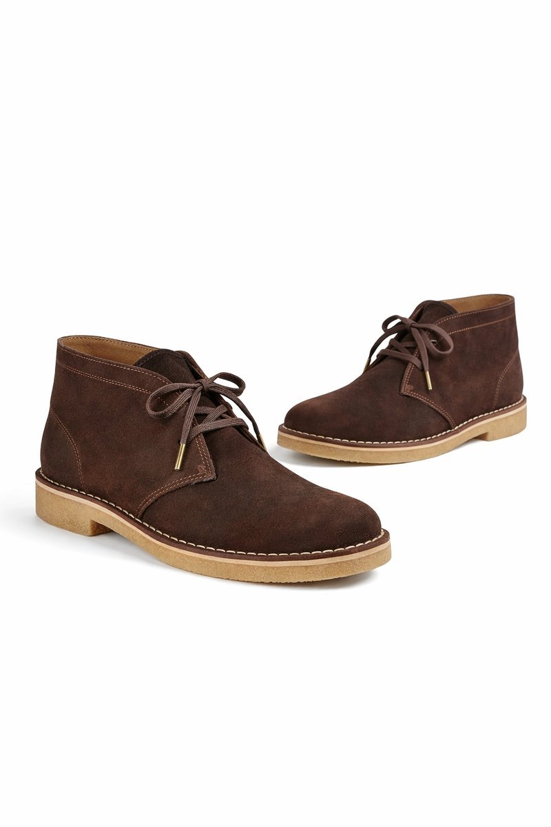 CLARKS TRZEWIKI MĘSKIE ZAMSZOWE BRĄZOWE Z BEŻOWĄ PODESZWĄ 43 1I2B