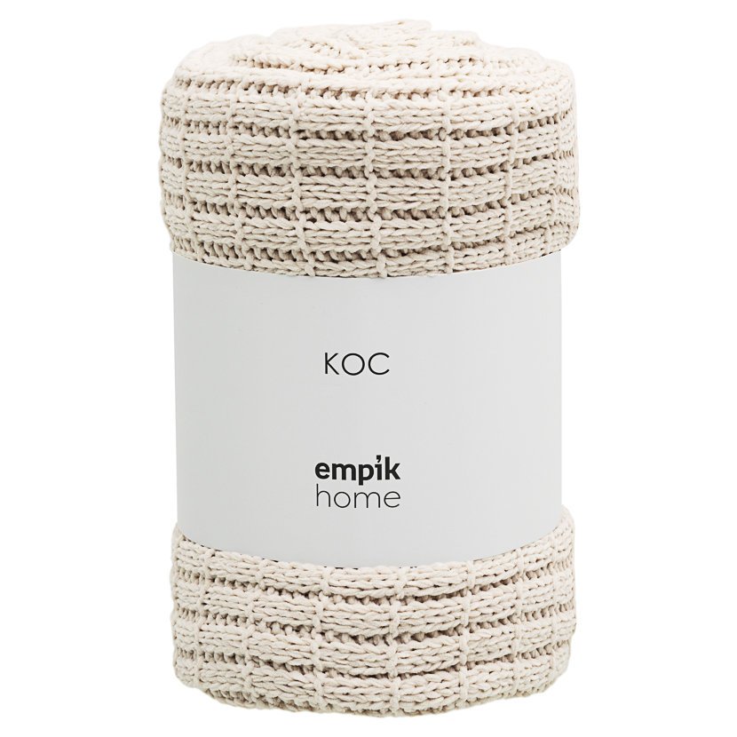 Empik Home, Koc, beżowy, 127 x 178 cm