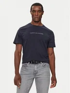 Koszulki męskie - Tommy Hilfiger T-Shirt UM0UM03344 Granatowy Regular Fit - miniaturka - grafika 1