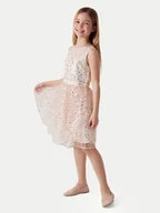 Sukienki i spódniczki dla dziewczynek - Guess Sukienka elegancka J6RK23 KD580 Złoty Regular Fit - miniaturka - grafika 1