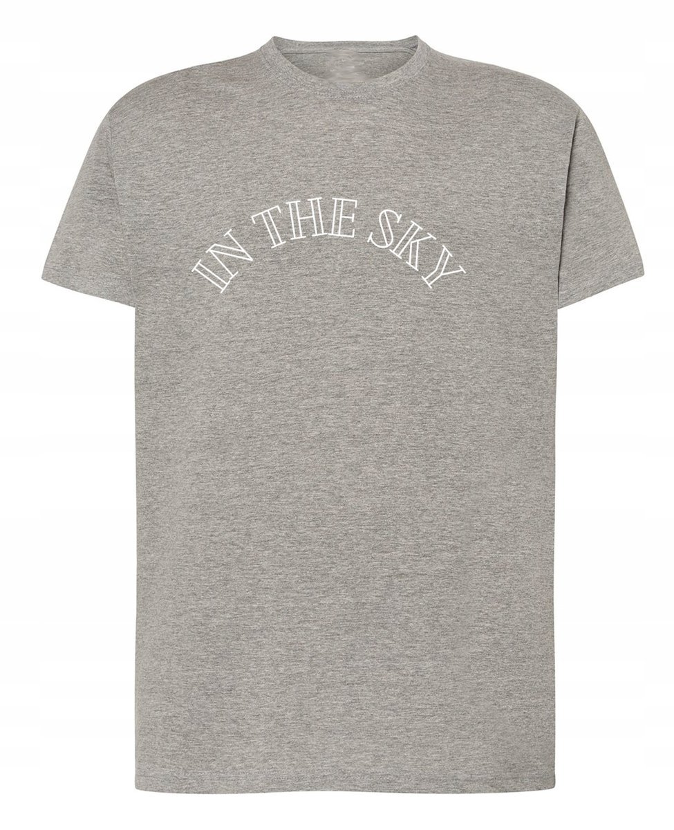 T-Shirt męski nadruk napis In the Sky r.XS