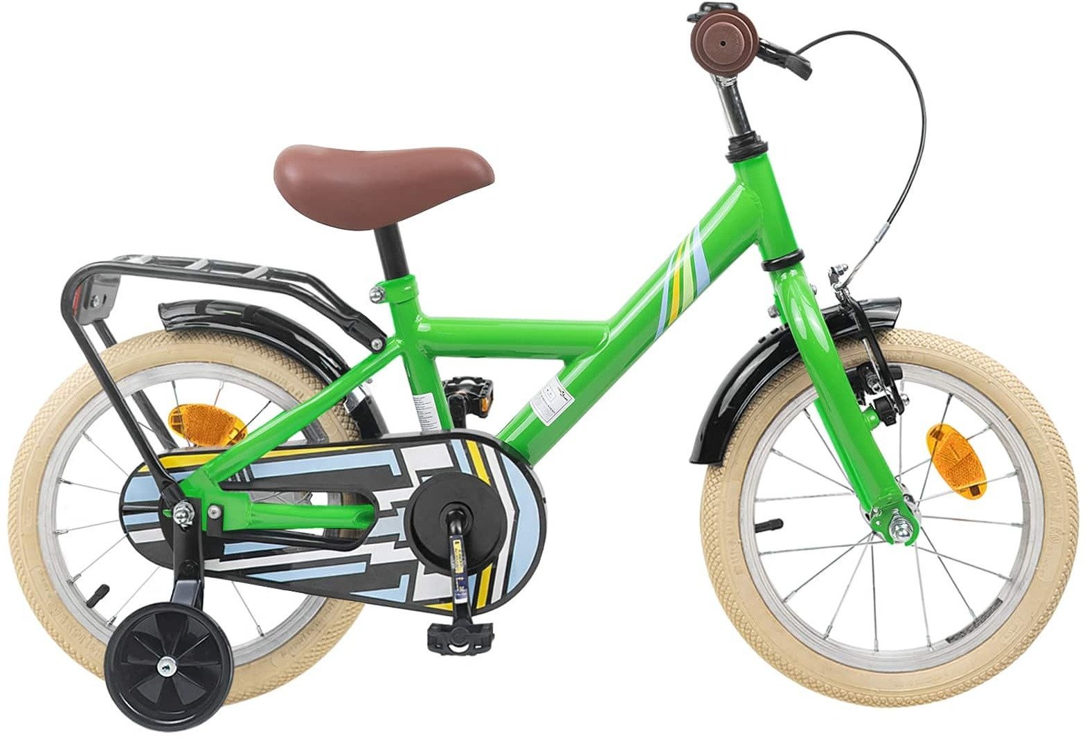 vidaXL vidaXL Rower Dziecięcy 14 Cali dla dzieci w wieku 3-5 lat zielony