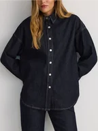Moda i Uroda OUTLET - Reserved - Jeansowa koszula oversize - granatowy - miniaturka - grafika 1