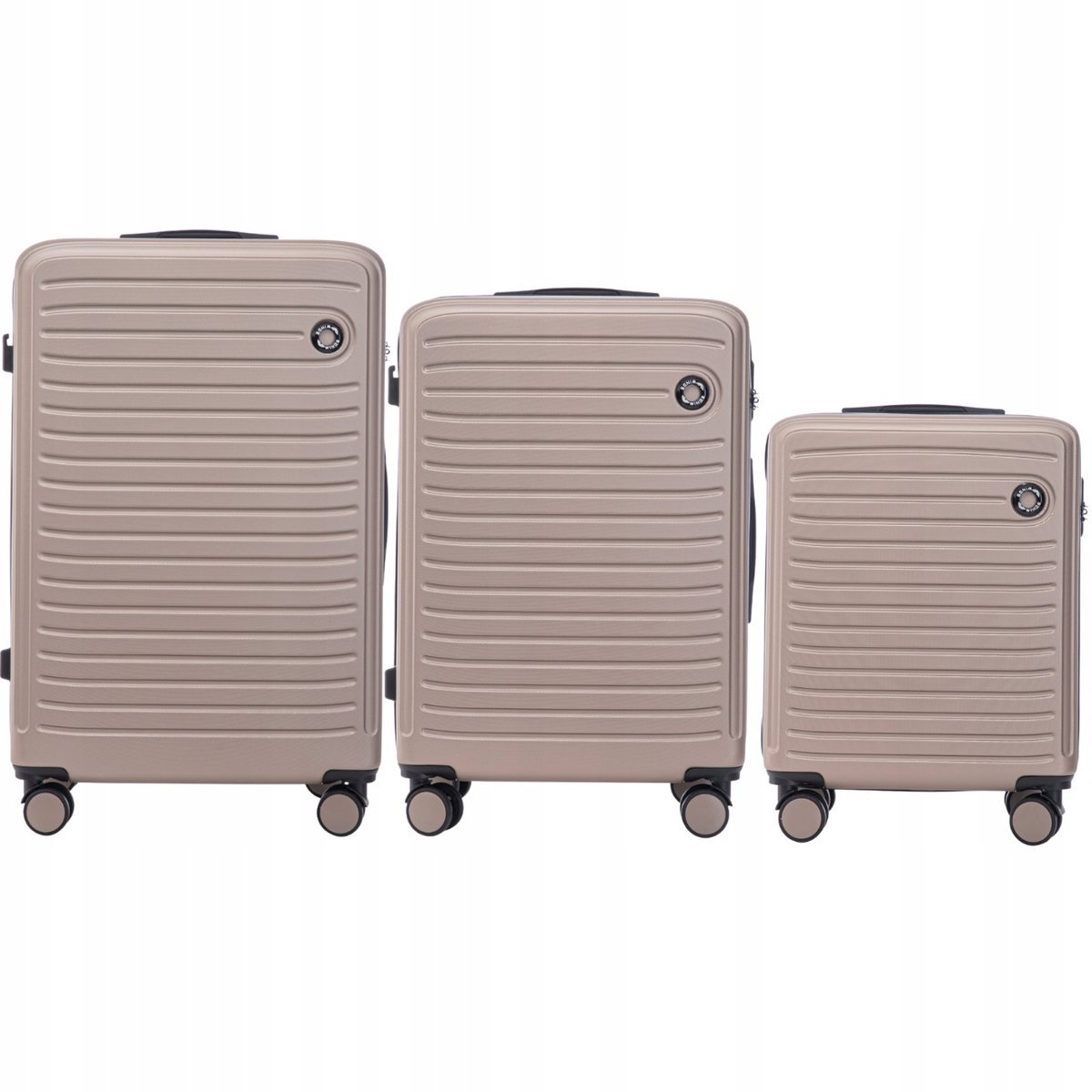 Zestaw twardych walizek z ABS komplet bagaży podróżnych na 4 kółkach WINGS