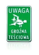 Tablice i flipcharty - Tabliczka 15*20Cm Uwaga Groźna Teściowa - miniaturka - grafika 1