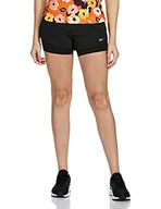 Spodenki damskie - Reebok Damskie szorty do biegania dwa w jednym, Czarny, L - miniaturka - grafika 1