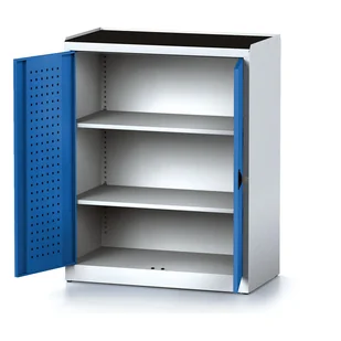 Alfa 3 Szafa warsztatowa MECHANIC, 1170 x 920 x 500 mm, 2 półki, niebieskie drzwi 1262685 - Szafy i regały magazynowe - miniaturka - grafika 1
