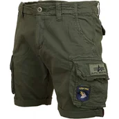 Spodnie męskie - spodnie bojówki krótkie ALPHA INDUSTRIES - CREW SHORT PATCH DARK OLIVE-31 - miniaturka - grafika 1