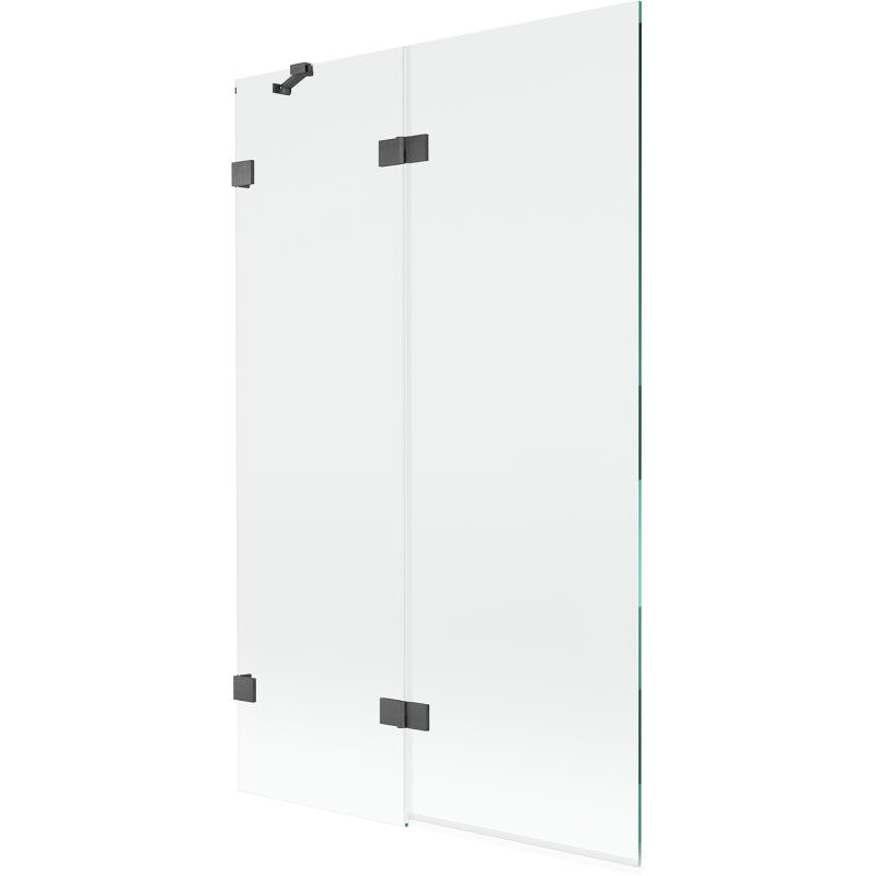 Mexen Lunar parawan nawannowy 2-skrzydłowy lewy 110 x 150 cm, transparent, gun gray szczotkowany - 897-110-100-66-00-L