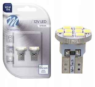 2x Żarówka W5w T10 Led Osram M-tech Retrofit Biała - Żarówki samochodowe - miniaturka - grafika 1