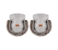 Akcesoria do wózków - PETITE&MARS - Mufka na rączki wózka FURRY Champagne Shower - miniaturka - grafika 1