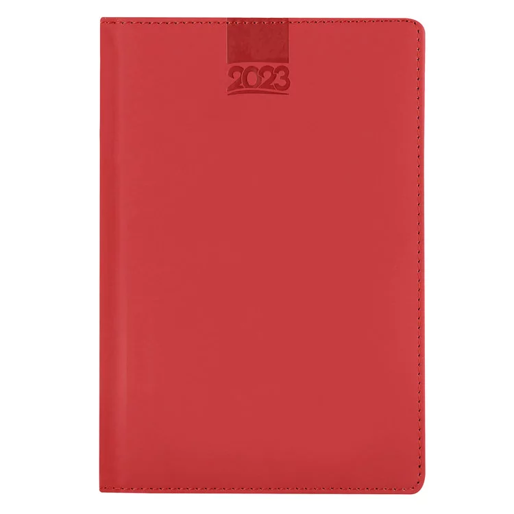 Kalendarz książkowy 2023 A5 czerwony EASY - Easy Stationery