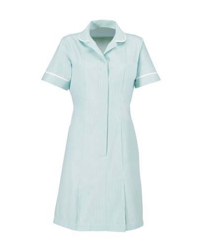 Alexandra AL-ST297AQ-96T sukienka w paski, wysoka, biała lamówka/wykończenia, klatka piersiowa 96 cm (rozmiar 14), aqua/biały
