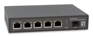 LevelOne GEP-0625 łącza sieciowe Nie zarządzany 2.5G Ethernet (100/1000/2500) Obsługa PoE Czarny GEP-0625 - Switche - miniaturka - grafika 1