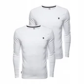 Koszulki męskie - Zestaw longsleeve męski z elastanem biały 2-pak Ombre Z40 V2 rozmiar M - miniaturka - grafika 1