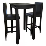 Meble ogrodowe - Czarny stolik barowy z 2 krzesłami – Arsen 2X - miniaturka - grafika 1