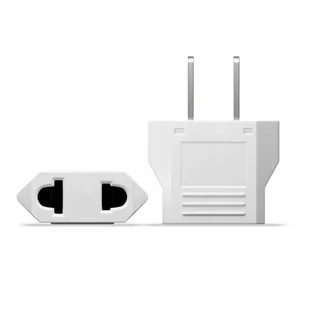 Adapter sieciowy przejściówka z EU na USA biały - Pozostałe akcesoria sieciowe - miniaturka - grafika 1