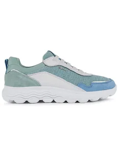 Geox Skórzane sneakersy "Spherica" w kolorze błękitno-białym - Trampki damskie - miniaturka - grafika 1