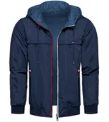 Kurtki męskie - Kurtka męska dwustronna przejściowa granatowa Recea - miniaturka - grafika 1