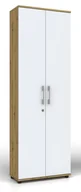 Regały - Regał  Szafa G 60 2d Dąb ARTISAN / biale drzwi z zamkiem - miniaturka - grafika 1